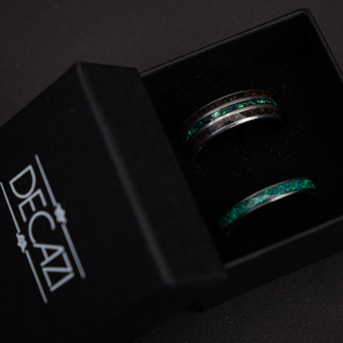 best friend rings, Megalodon tooth, couple ring set, couple rings, his and hers rings, cool mens rings, dainty ring set, wedding ring set. - Decazi