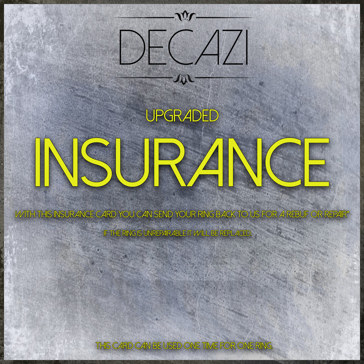 Decazi Ring insurance for you Decazi band. - Decazi