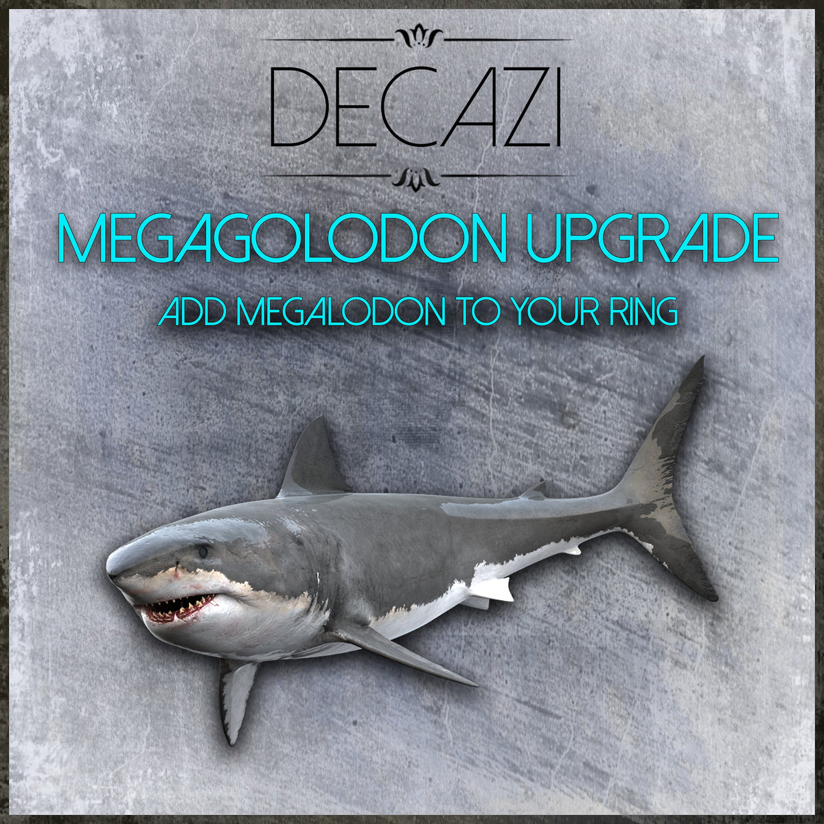 Megalodon upgrade, Dinosaur bone ring, fossil ring, upgrade your ring mens wedding band. - Decazi