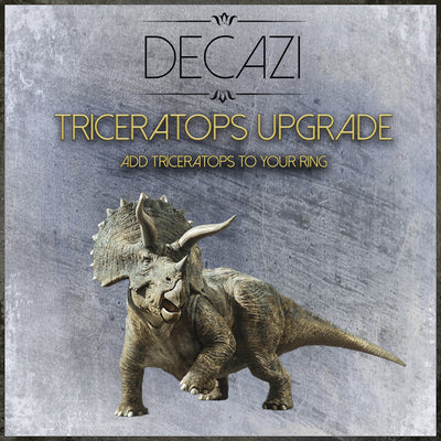 Triceratops upgrade, Dinosaur bone ring, fossil ring, upgrade your ring mens wedding band. - Decazi