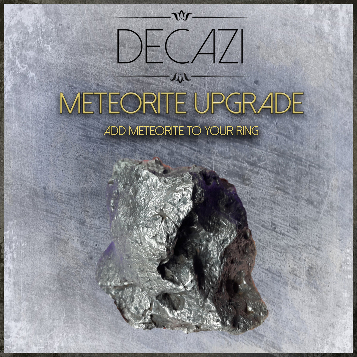 Meteorite upgrade, Dinosaur bone ring, fossil ring, upgrade your ring mens wedding band. - Decazi