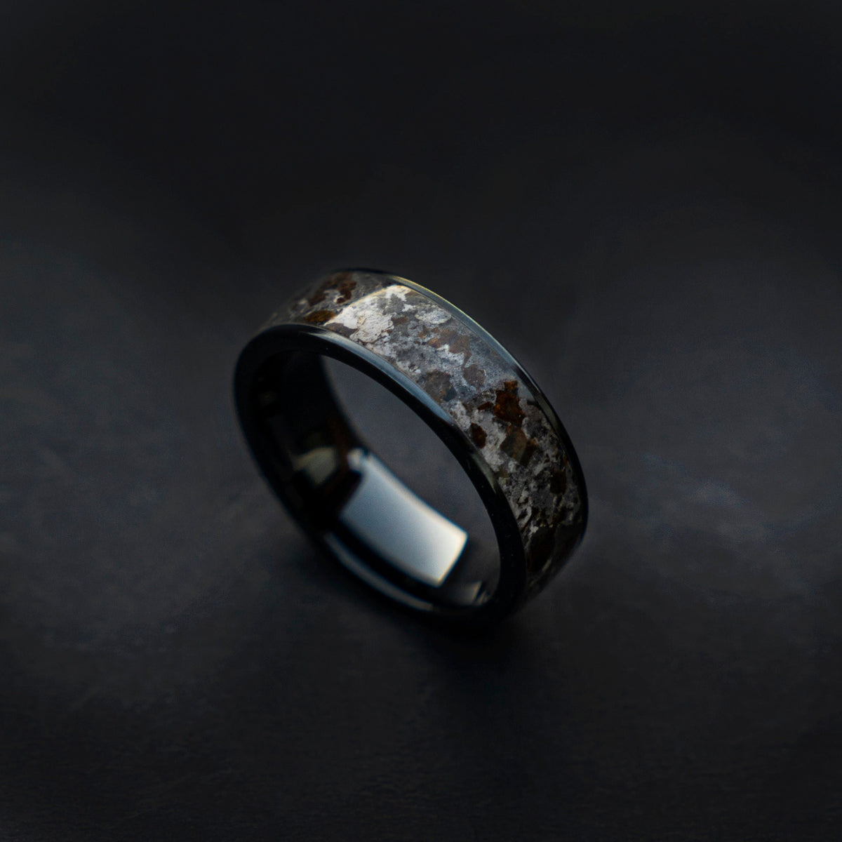 Blood moon meteorite ring with Genuine moon meteorite, James webb, Mens meteorite ring, meteorite ring, mens wedding band | Decazi - Decazi