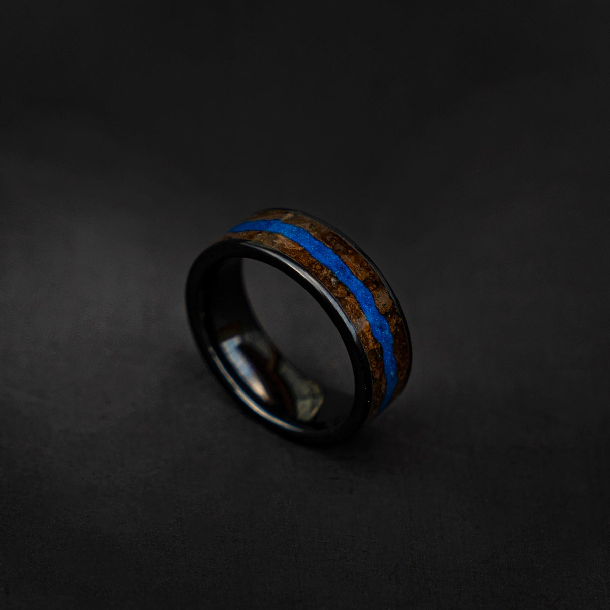 Velociraptor ring with blue opal glow in the dark,  engagement ring, mens ring, handmade wedding band, mens wedding band - Decazi