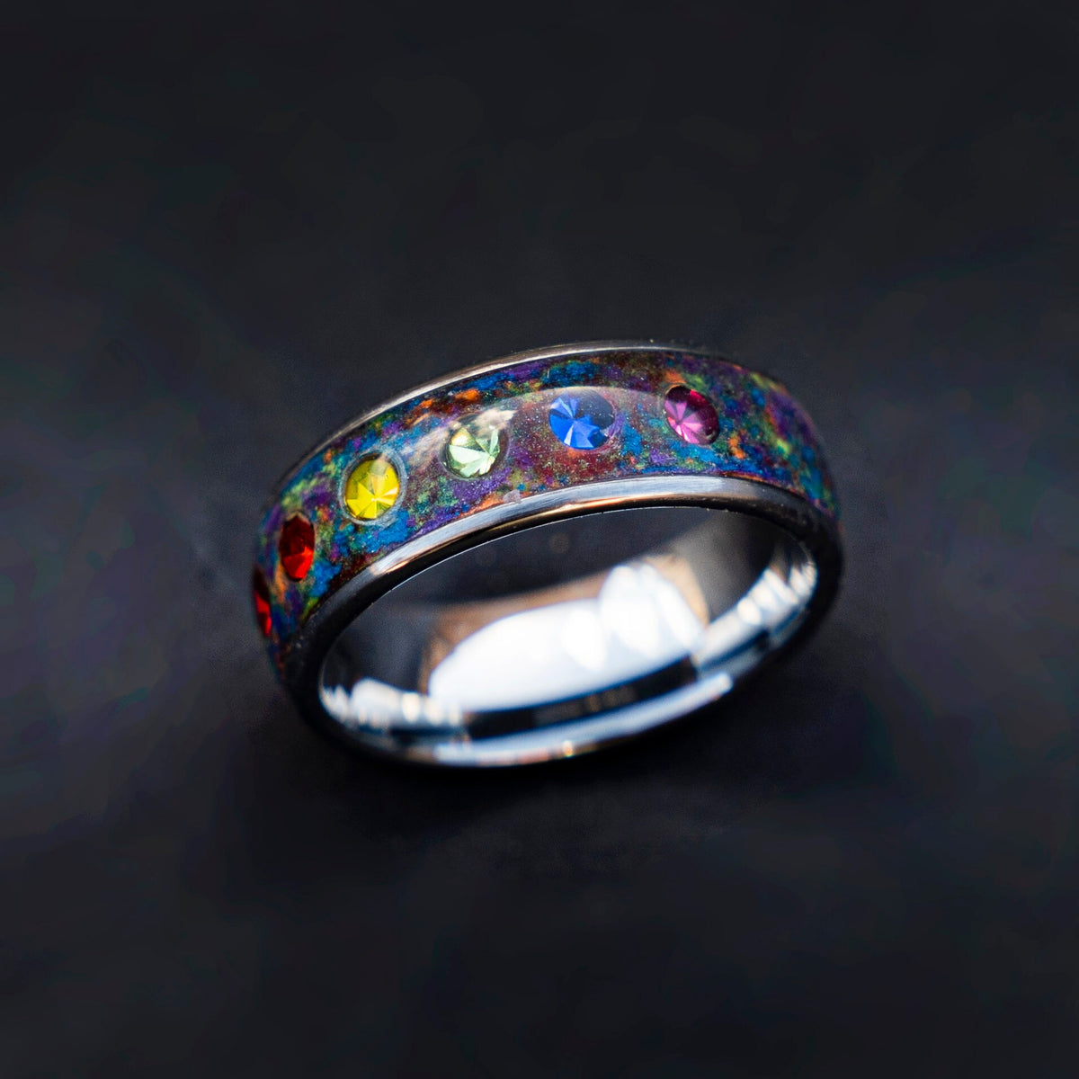 LGBTQ rings, LGBTQ Glow in the dark ring, LGBTQ pin, Cubic Zirconia Ring, Tungsten Engagement Ring, queer jewelry | Decazi - Decazi