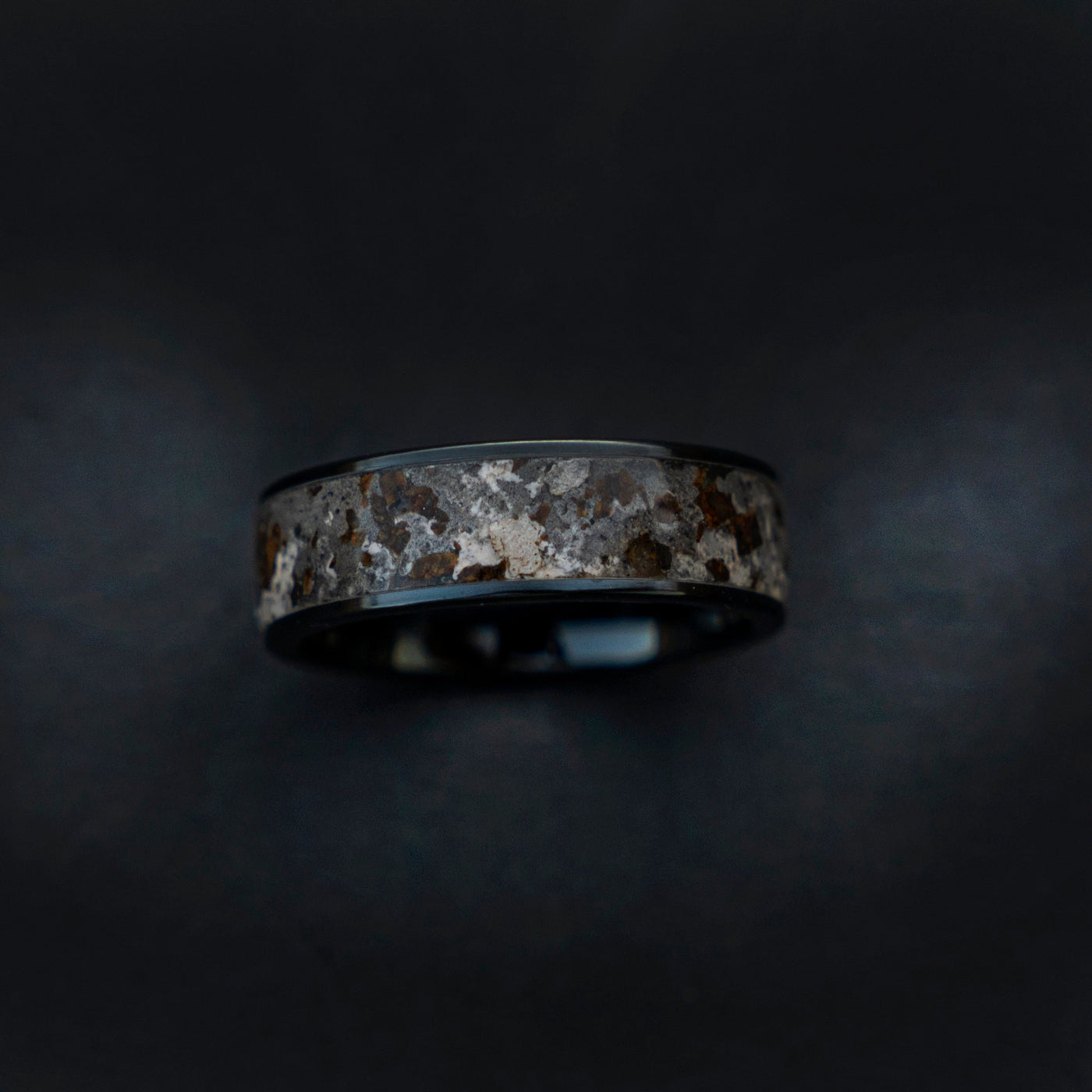 Blood moon meteorite ring with Genuine moon meteorite, James webb, Mens meteorite ring, meteorite ring, mens wedding band | Decazi - Decazi