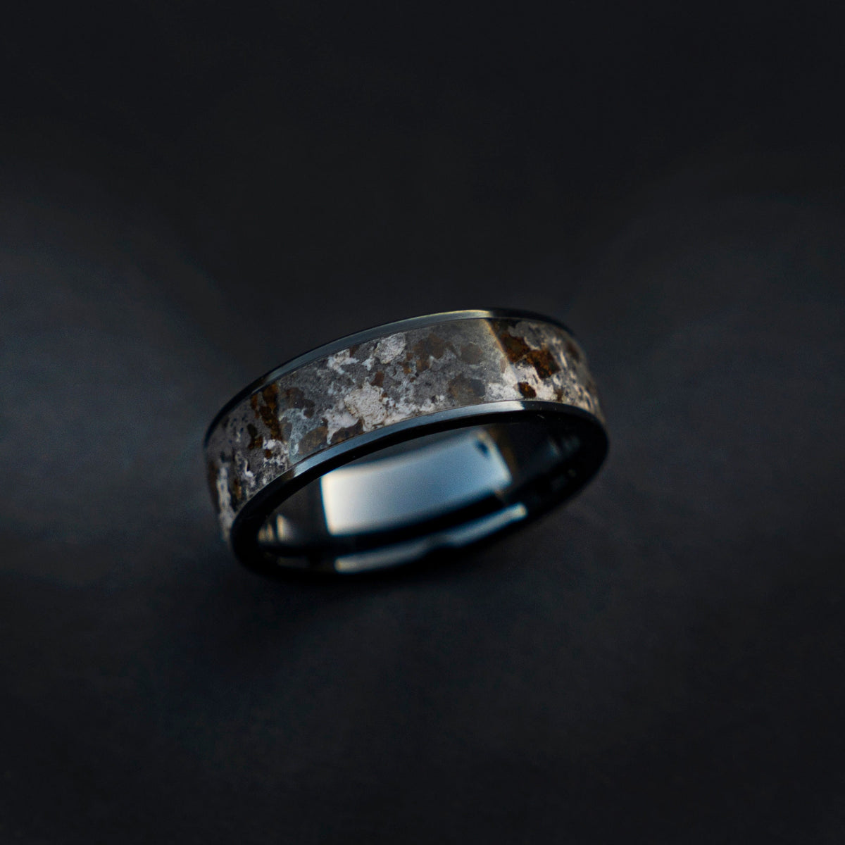 Blood moon meteorite ring with Genuine moon meteorite, James webb, Mens meteorite ring, meteorite ring, mens wedding band | Decazi - Decazi