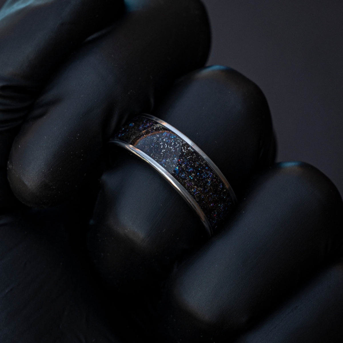 Meteorite galaxy space ring, Meteorite ring, Tungsten ring, Space ring, Promise rings, Meteorite ring men, Handmade jewelry, Everyday ring