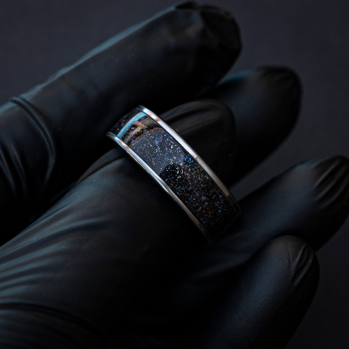 Meteorite galaxy space ring, Meteorite ring, Tungsten ring, Space ring, Promise rings, Meteorite ring men, Handmade jewelry, Everyday ring