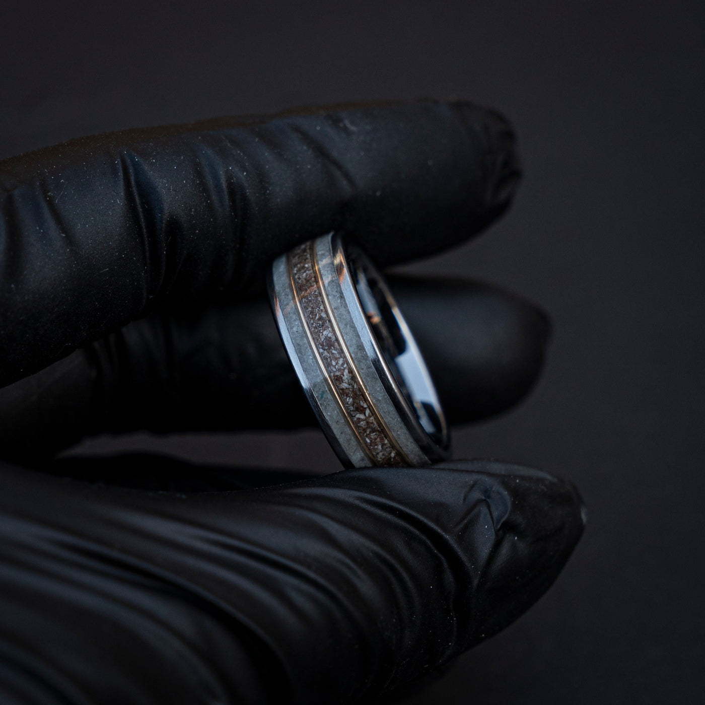 Trex Dinosaur Bone Moonstone Tungsten Ring, moon ring, Rainbow moonstone, Gemstone ring, Glow In The Dark, Men's Wedding Band, Tungsten Band