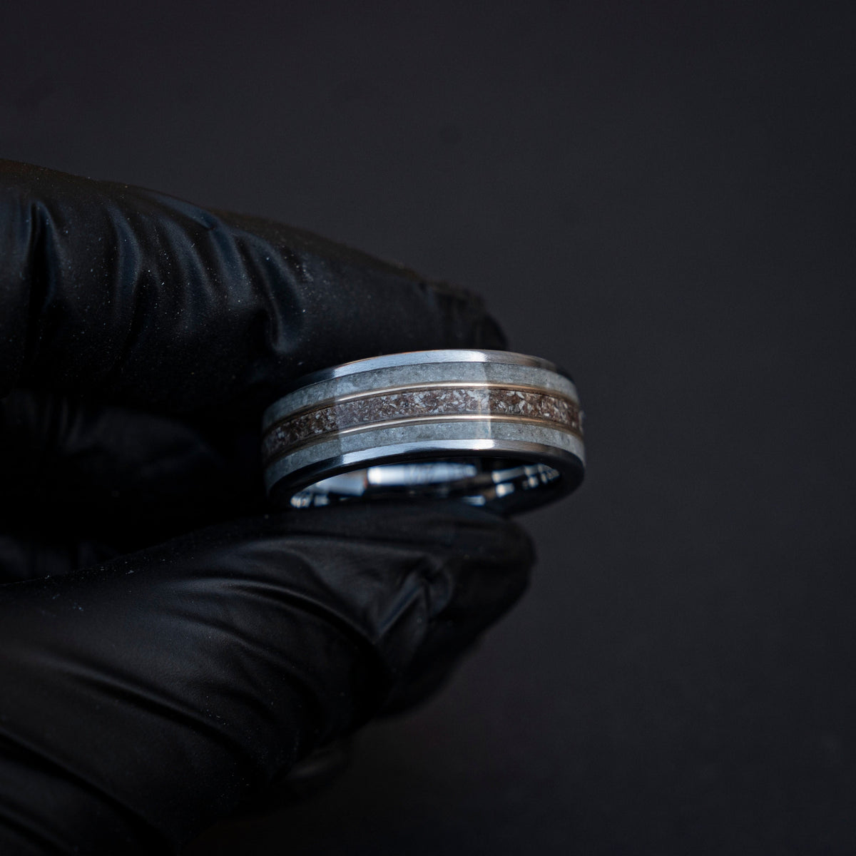 Trex Dinosaur Bone Moonstone Tungsten Ring, moon ring, Rainbow moonstone, Gemstone ring, Glow In The Dark, Men's Wedding Band, Tungsten Band