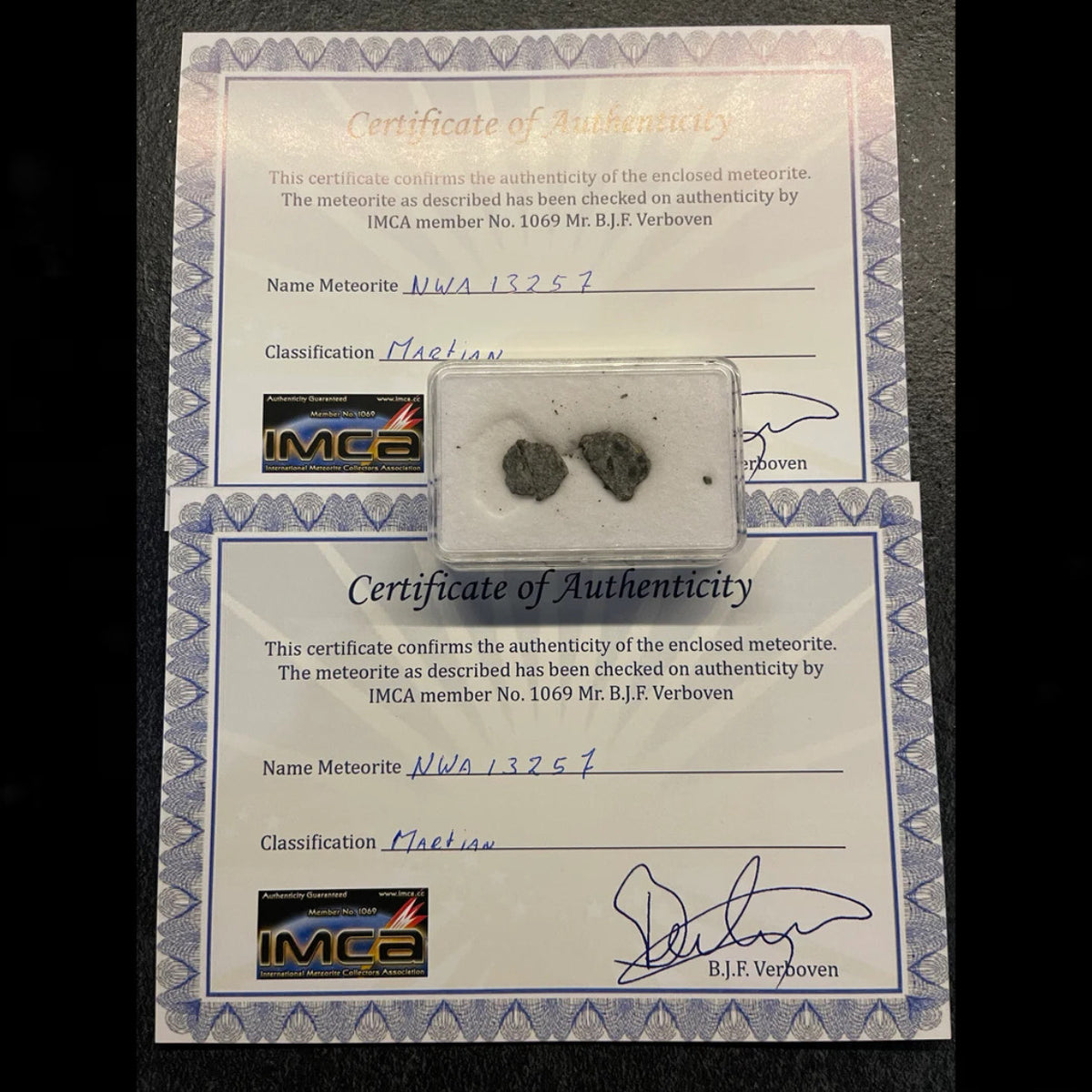 Certified Mars Meteorite Personalized Ring - Decazi