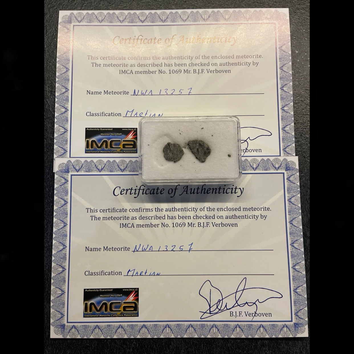 Certified Mars Meteorite Personalized Ring - Decazi