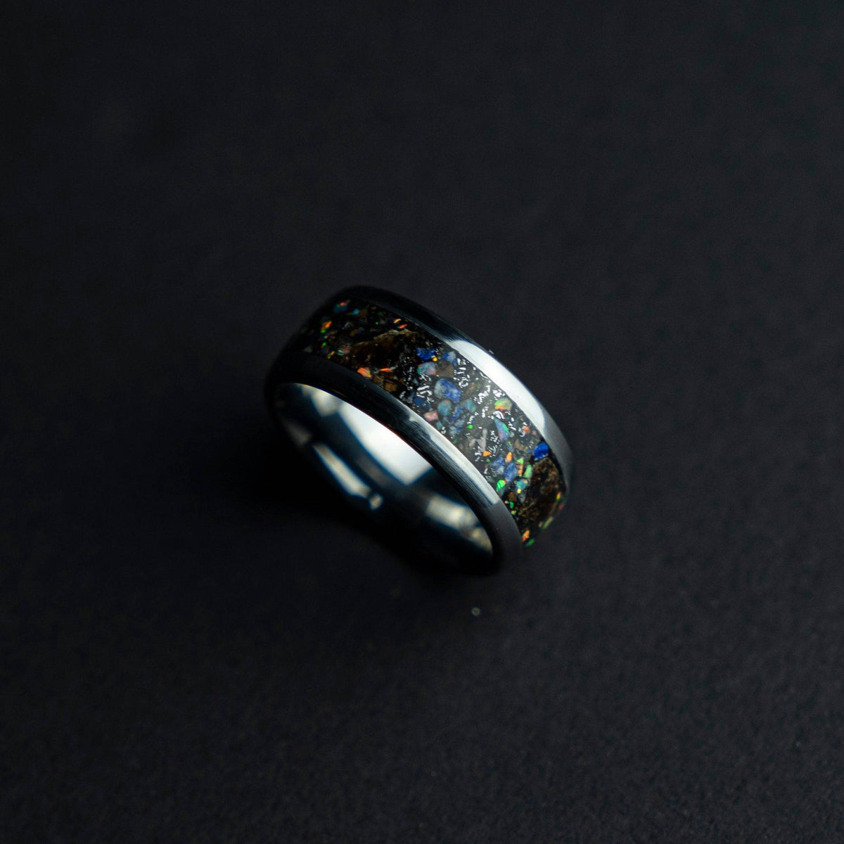 Lapis Tungsten Meteorite Dust T Rex Bone Inlay