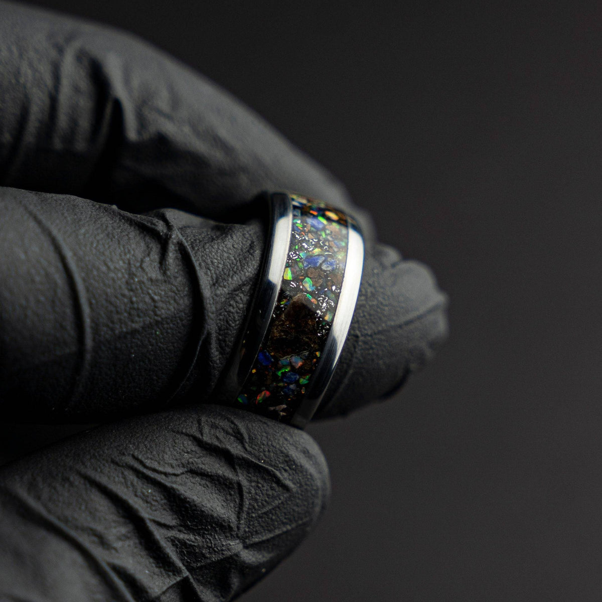 Lapis Tungsten Meteorite Dust T Rex Bone Inlay