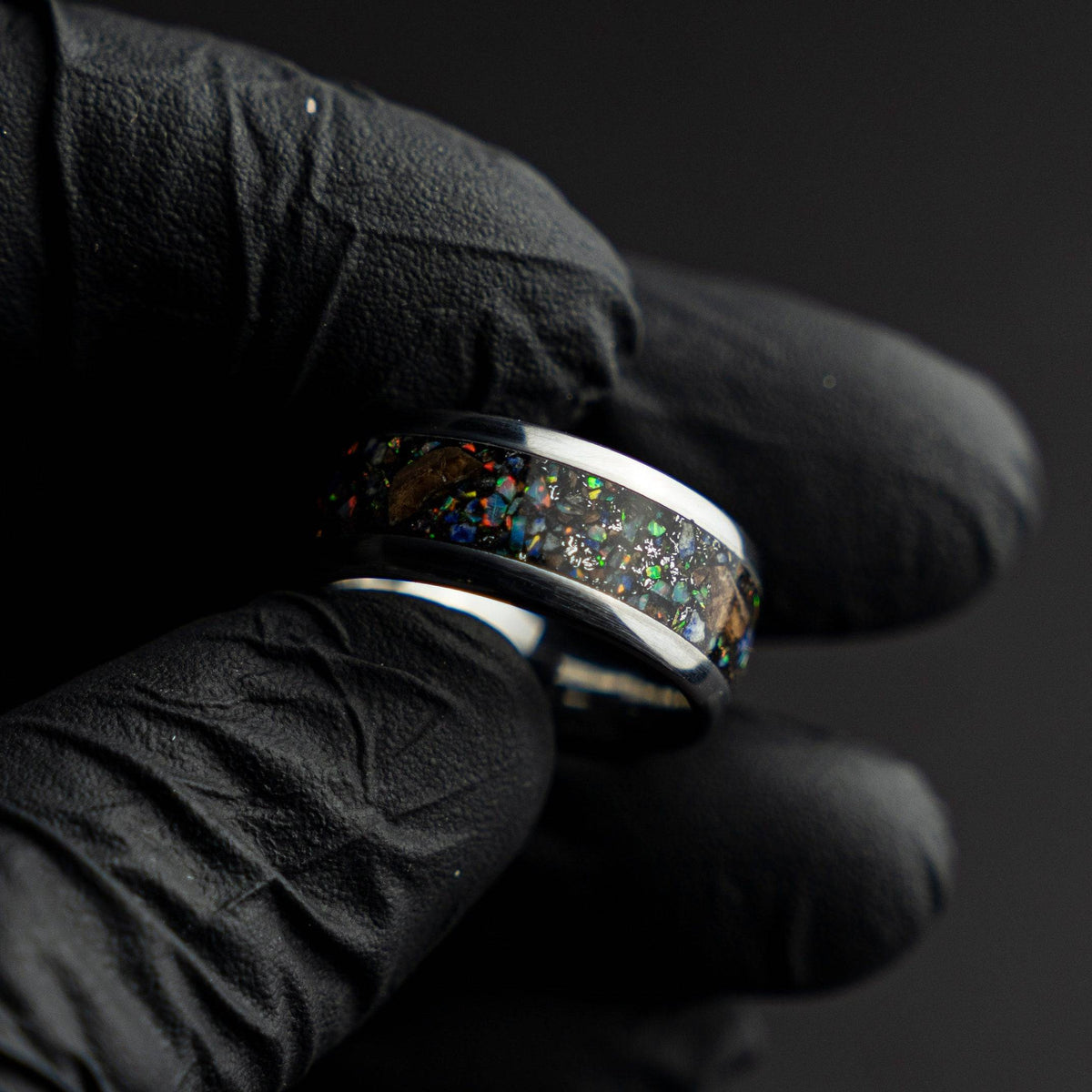 Lapis Tungsten Meteorite Dust T Rex Bone Inlay