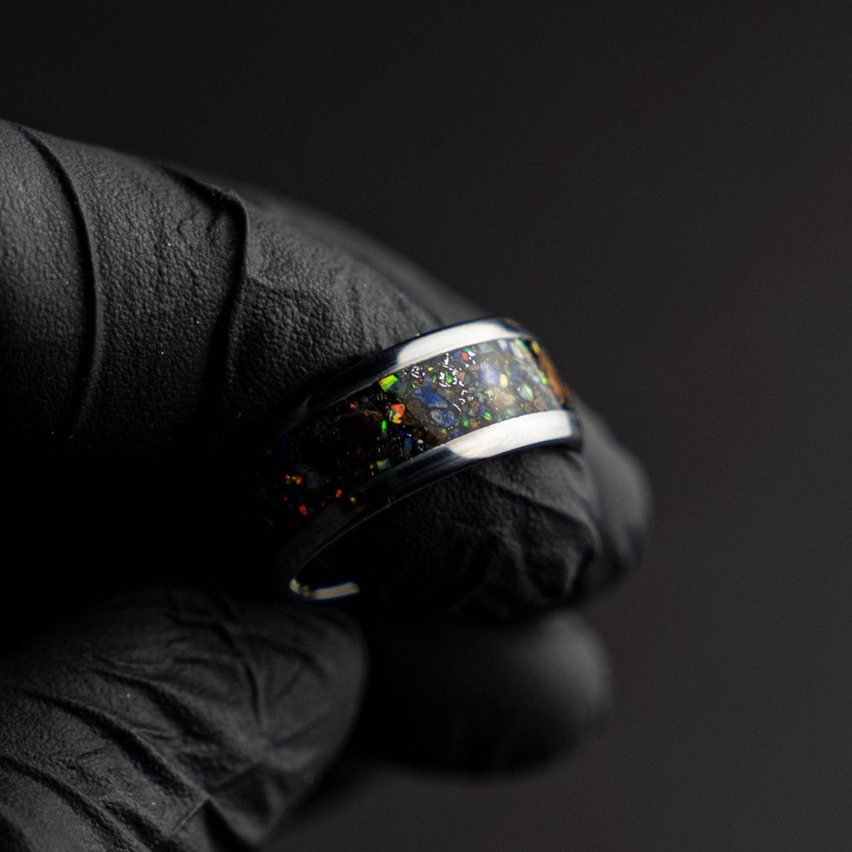 Lapis Tungsten Meteorite Dust T Rex Bone Inlay