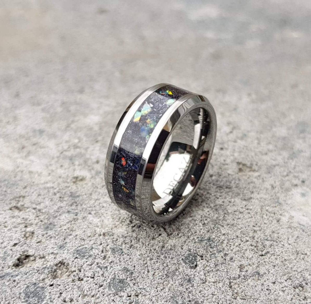 Moonstone Tungsten Ring,moon ring, Rainbow moonstone, Gemstone ring, , moonstone, Men's Wedding Band, Tungsten, Tungsten Band