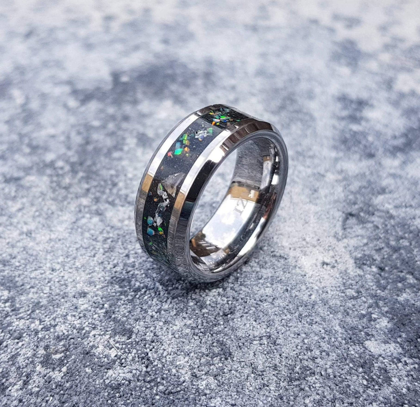 Moonstone Tungsten Ring,moon ring, Rainbow moonstone, Gemstone ring, , moonstone, Men's Wedding Band, Tungsten, Tungsten Band