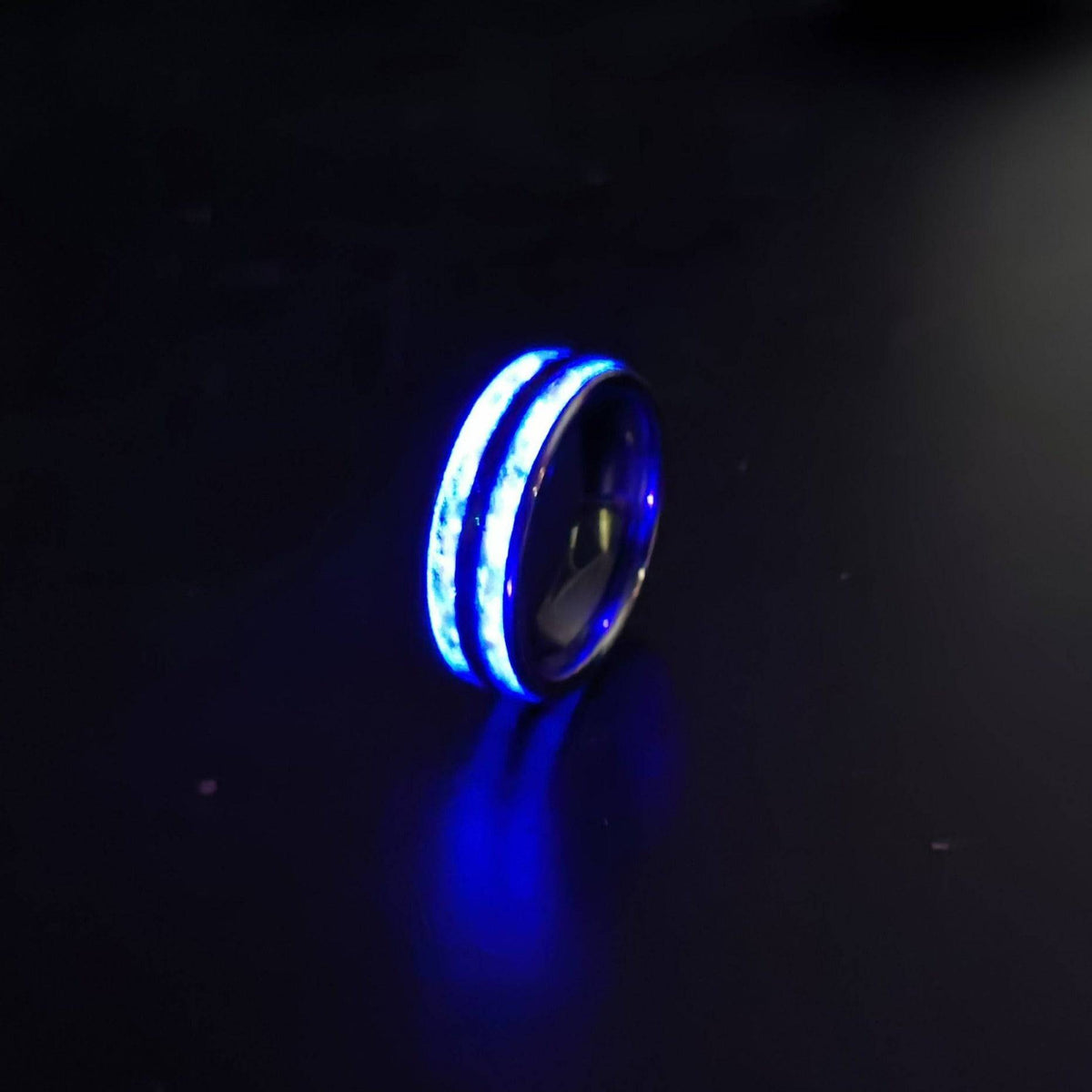 Sleepy Lavender Opal Silver Tungsten Ring - Decazi
