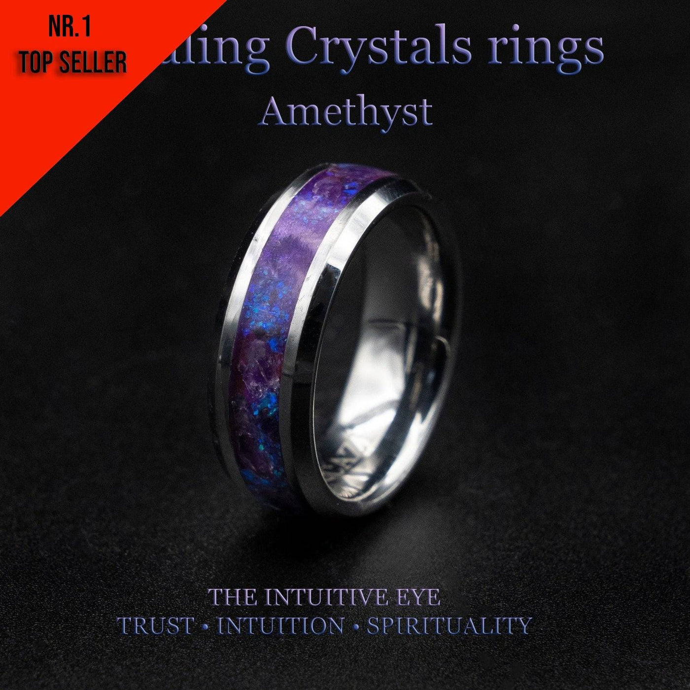Tungsten Amethyst ring