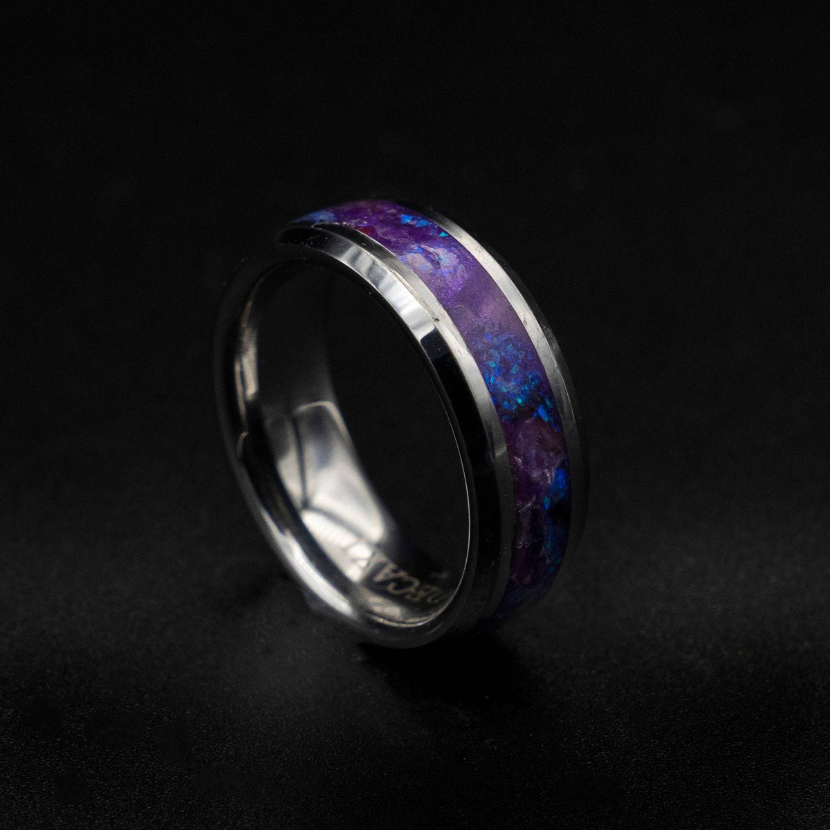 Tungsten Amethyst ring
