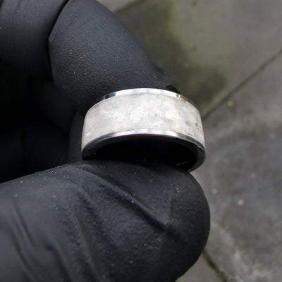 Tungsten ring with Herkimer diamond
