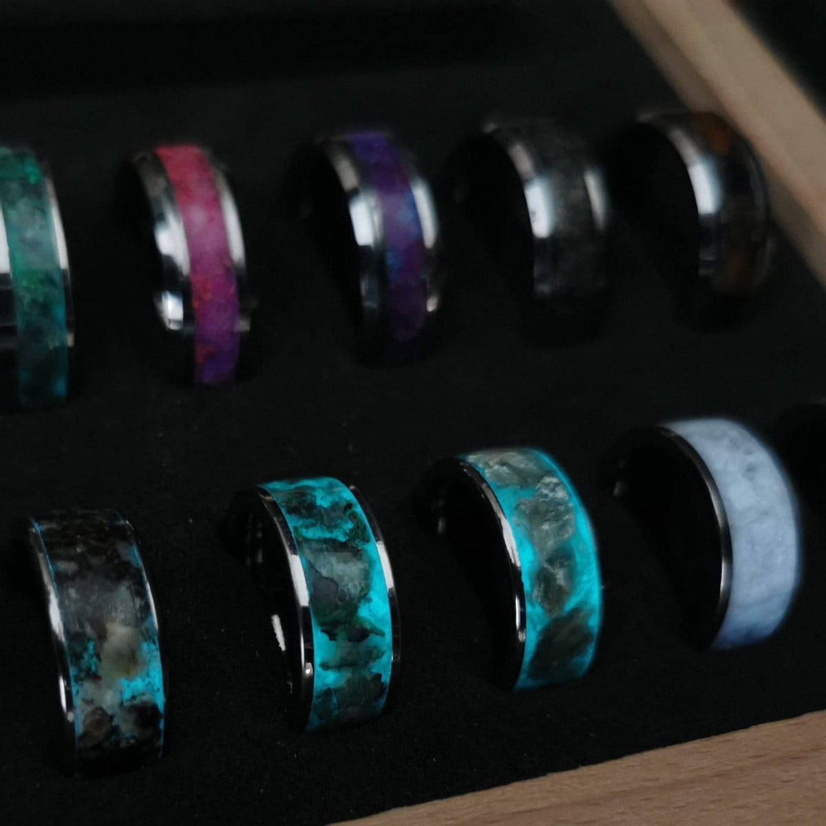 Tungsten ring with Herkimer diamond