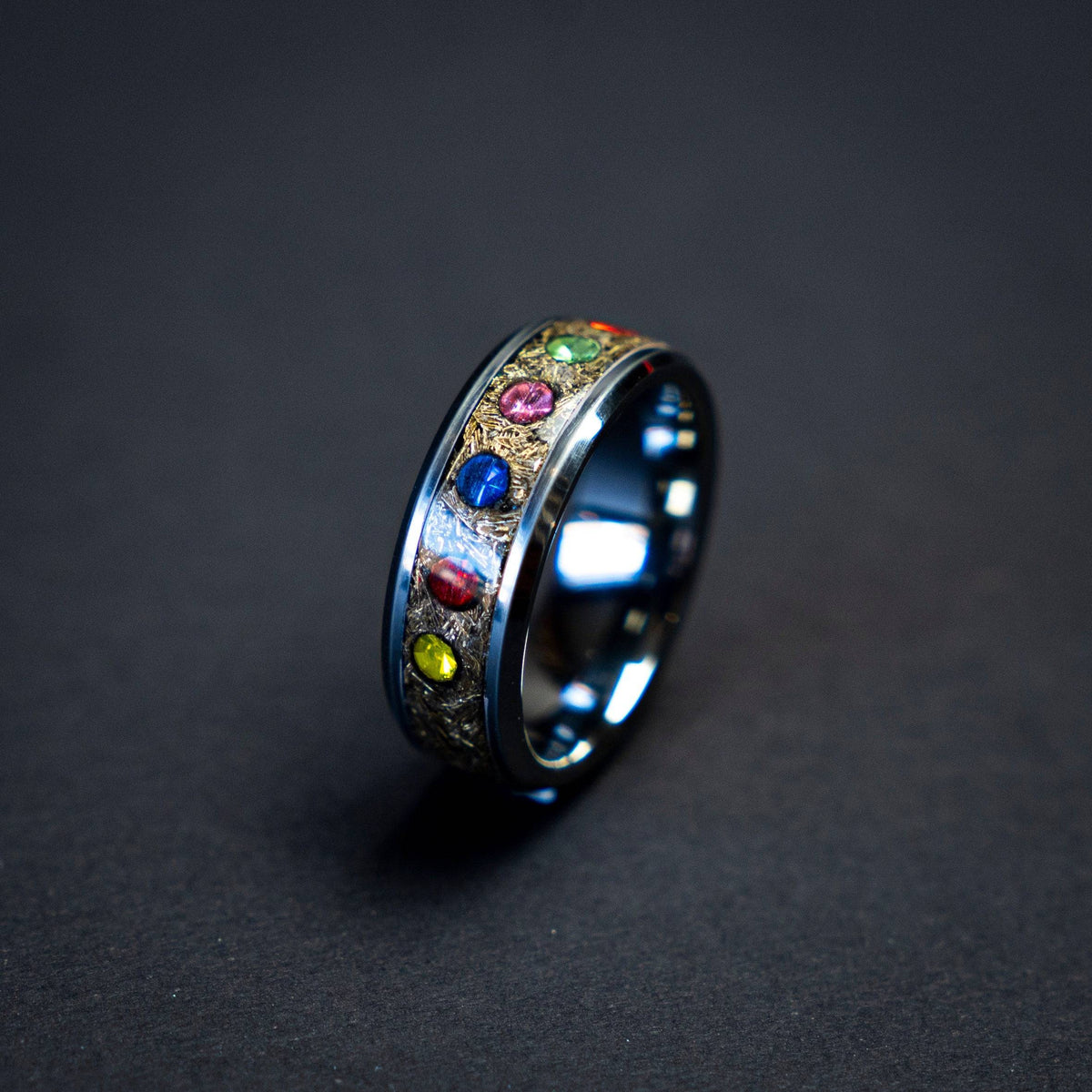 Tungsten Ring with The Six Infinity Stones - Decazi